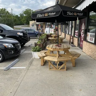 Outside patio and tables