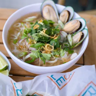a bowl of soup on a table
