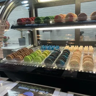 Macarons on display