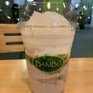 #7 -- Taro Lover (Khoai Môn Bánh Lọt) with taro, pandan jelly, coconut milk