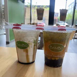 Black Sugar Milk Tea Mango Fruit Tea