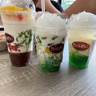 Ube Halo Halo, Fruit Addict Chè, and Coconut