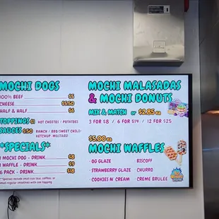 Mochi menu
