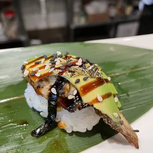 Eel with Gold flakes and Truffle Essence