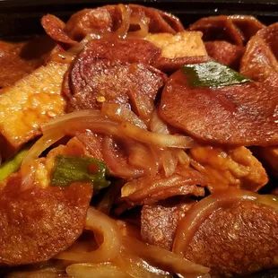 Khoai tay "fried potatoes", vegan by default ($11). Interesting, but doesn't travel well or reheat well.