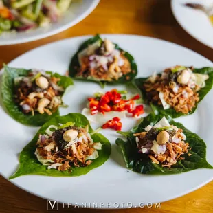 a plate of food on a table