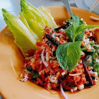 Larb Khao Tod Salad