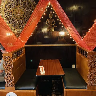 Romantic Thai style booth tents, Ban Thai &amp; Sushi, off McMullen Booth, Safety Harbor, Clearwater