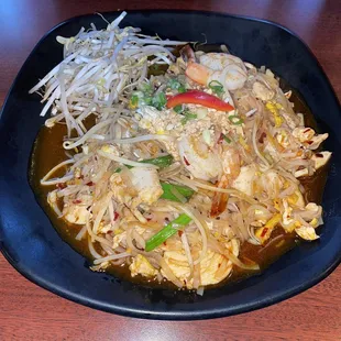 Shrimp Pad Thai, Ban Thai &amp; Sushi, off McMullen Booth, Safety Harbor, Clearwater