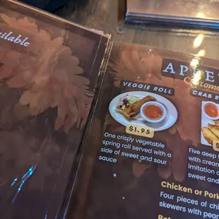 Menu as of October 2024