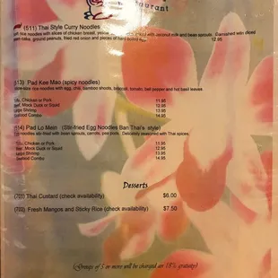 burritos and wraps, menu