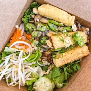 mushroom and tofu vermicelli bowl