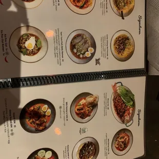 a menu for a restaurant