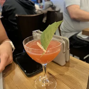 Basil and Gin Strawberry Basil Martini