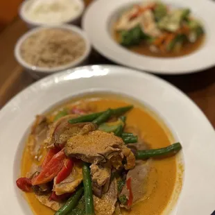 Panang Curry Duck with brown rice