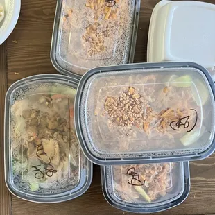Chicken Pad Thai and Pad See Lw to go.