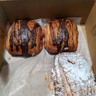 two pastries in a box