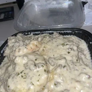 Sausage gravy and biscuits!