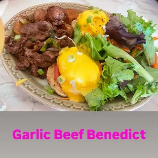GARLIC BEEF BENEDICT