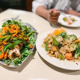 Fish and Pad Kapow Glass Noodle