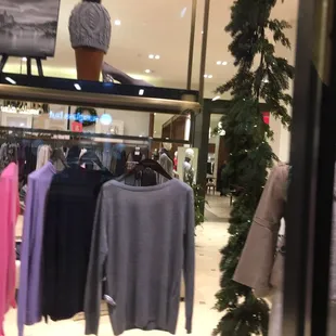 Empty store save employees and clothes.