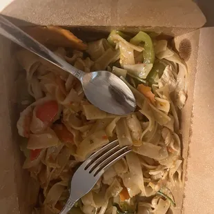 Drunken noodles