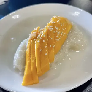 Mango and sticky rice. Literally licked it all.