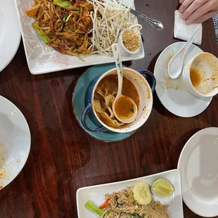 Pad Thai Noodle Basil Fried Rice Tom Yum Chicken Soup