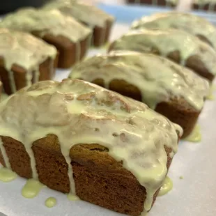 Matcha Banana Bread. Seasonal menu item