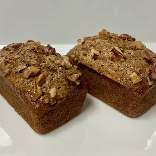 Banana Nut Bread. These are the mini banana nut loaves. Baked with freshly roasted walnuts &amp; pecans.