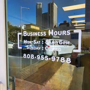 Store hours