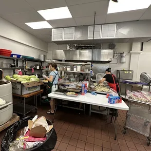 Inside the back where the banchan is made!