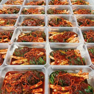 a variety of food in plastic containers