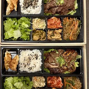 Bulgogi Bento and LA Galbi Bento