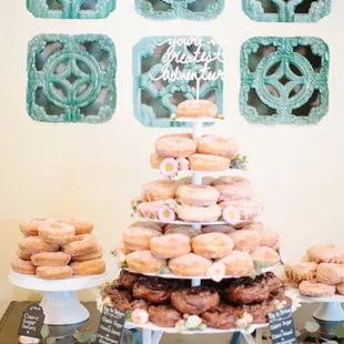 They assembled this doughnut cake for us and it looked adorable.