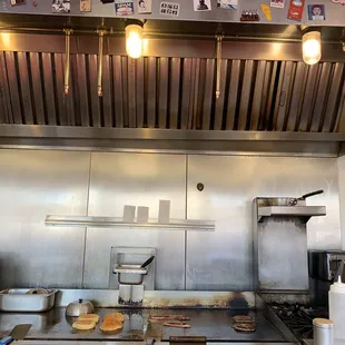 the kitchen of a restaurant