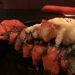 a closeup of the meat