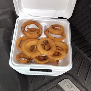 a container of onion rings