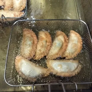 New menu options empanadas beef, chicken,and spinach