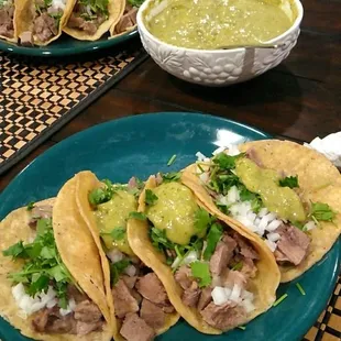Our tacos de lengua
