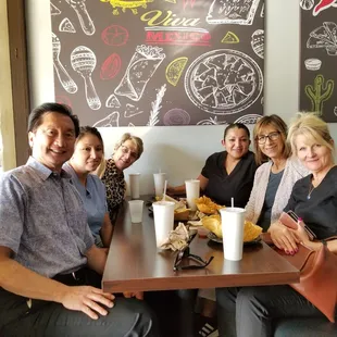 Celebrating Pam and Trisha&apos;s birthdays at Bandeno&apos;s, the newest restaurant in Anaheim Hills. Great Mexican food!!! Dr. Louie and sfaff