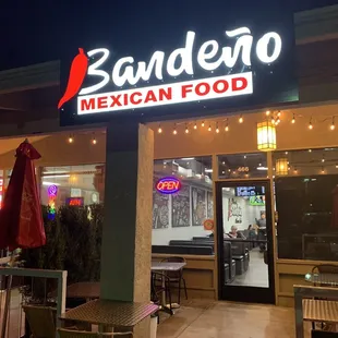 Outside of restaurant