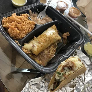 Taco and Enchilada Plate