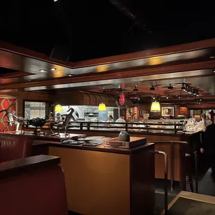 interior, sushi and sashimi