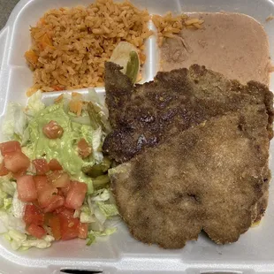 Milanesa? More like an oil soaked flat pieces of styrofoam with no flavor.