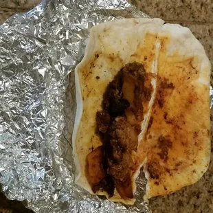 No one can tell be what this taco is. It was so discussing .