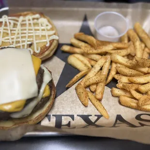 Double meat burger, juicy perfection