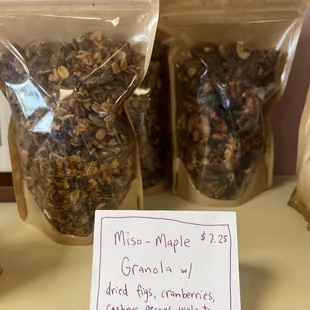 miso maple granola