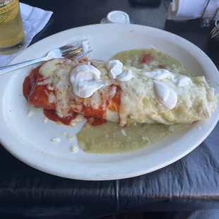 Super burrito with chicken