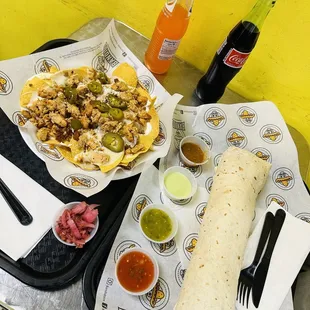 Burrito and Nachos